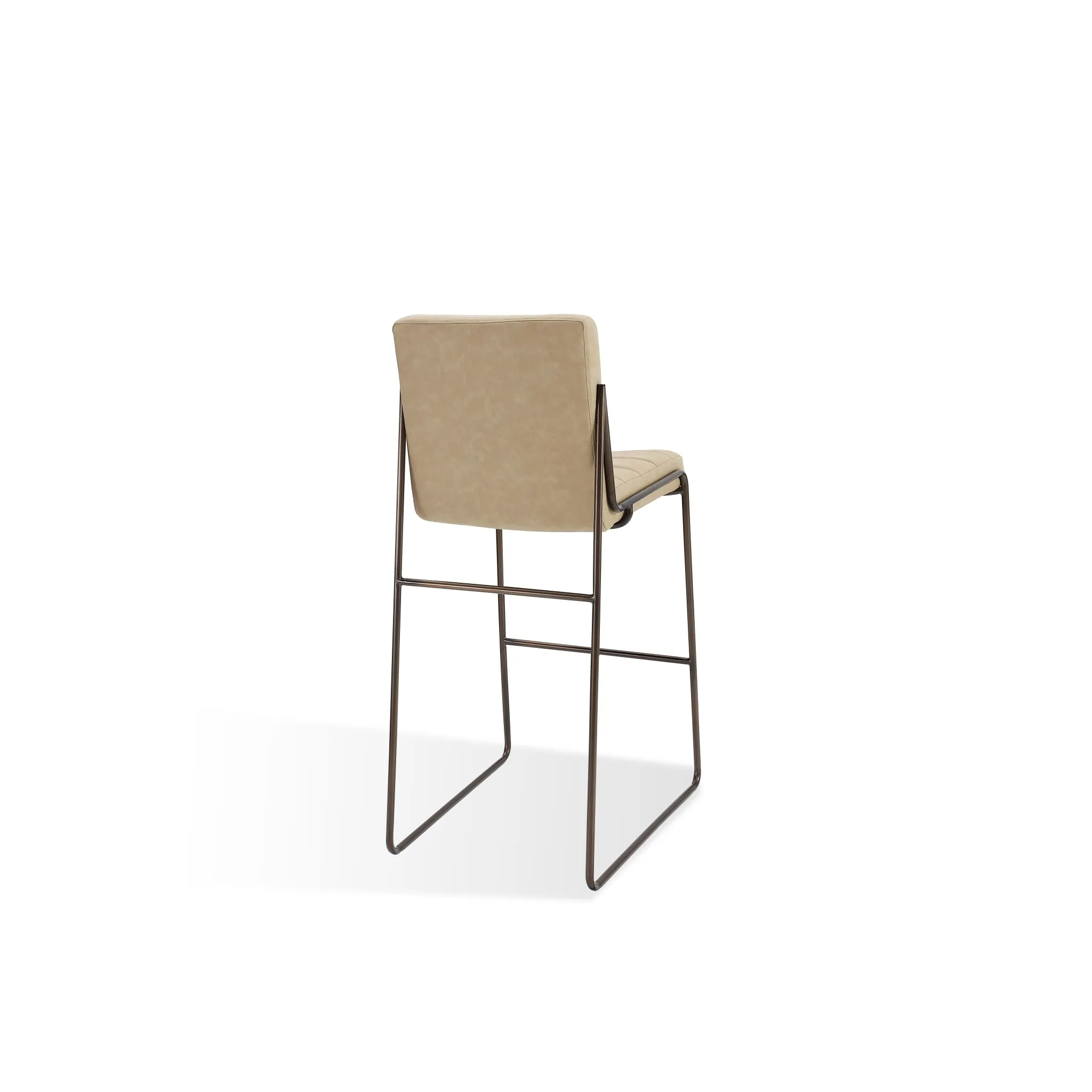 Madison Metal Frame Bar Stool in Honey Synthetic Leather