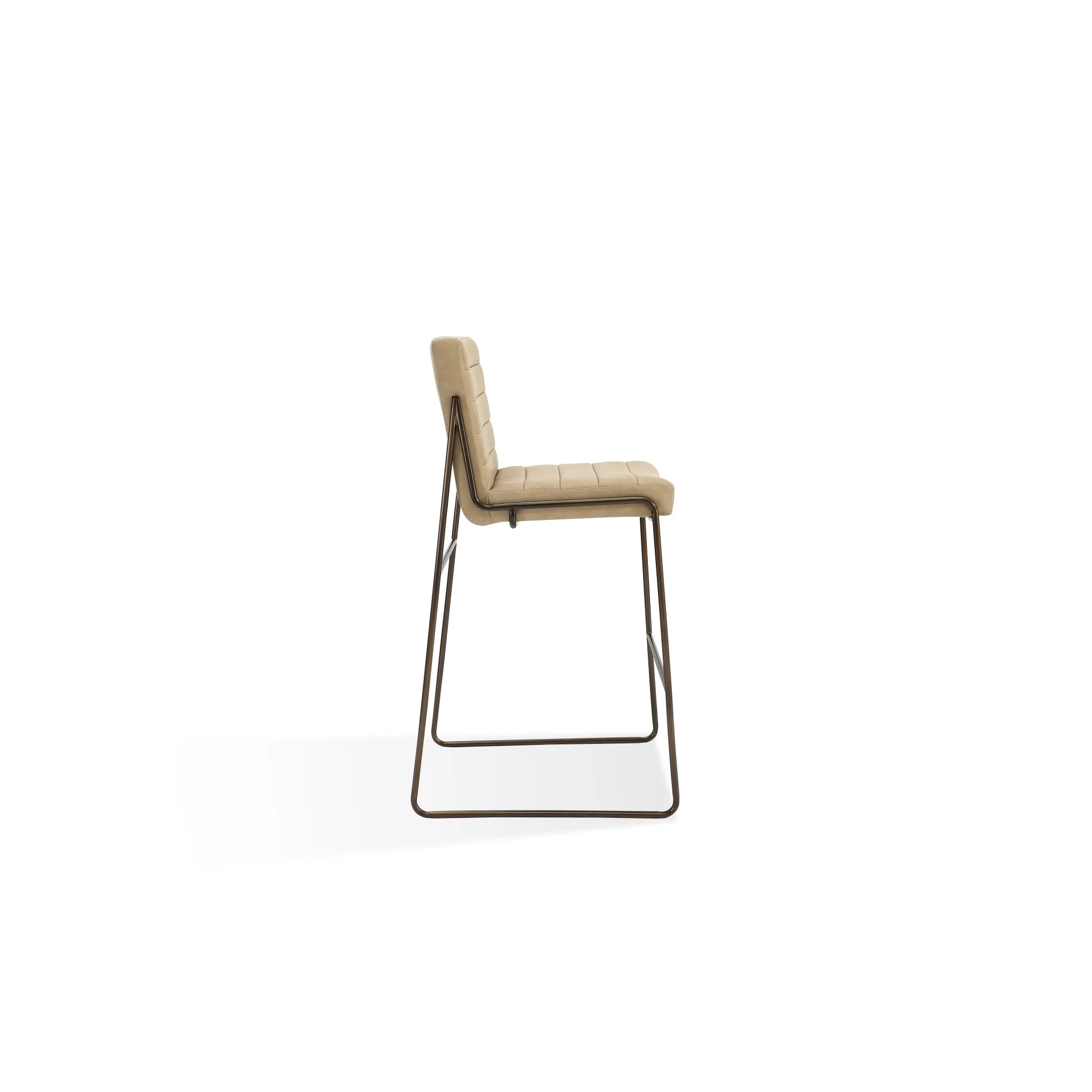 Madison Metal Frame Bar Stool in Honey Synthetic Leather