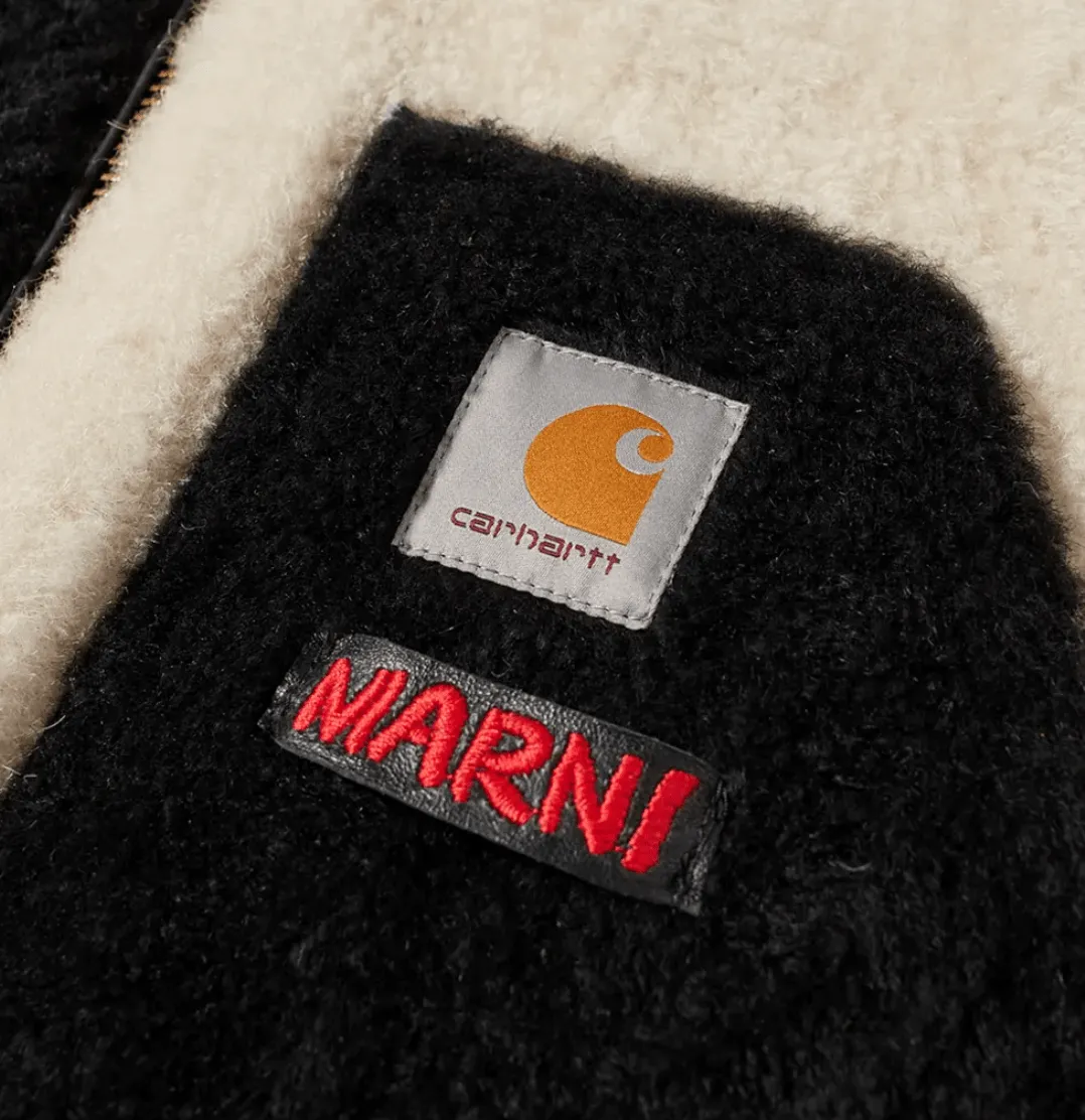 Marni x Carhartt WIP Shearling Classic Vest Black