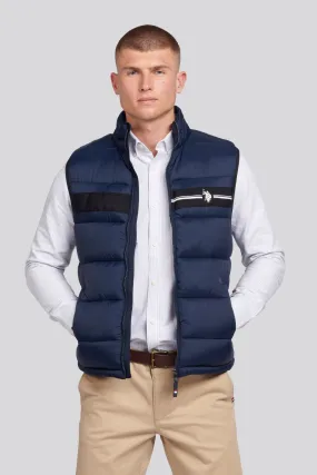 Mens 3D Tape Gilet in Dark Sapphire Navy