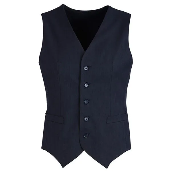 Mens Peaked Vest Waistcoat w/ Knitted Back Suit Formal Wedding Dress Up - Navy - 107