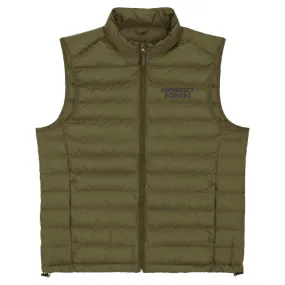 Mens Quilted Bodywarmer Gilet with Embroidered BLACK Logo