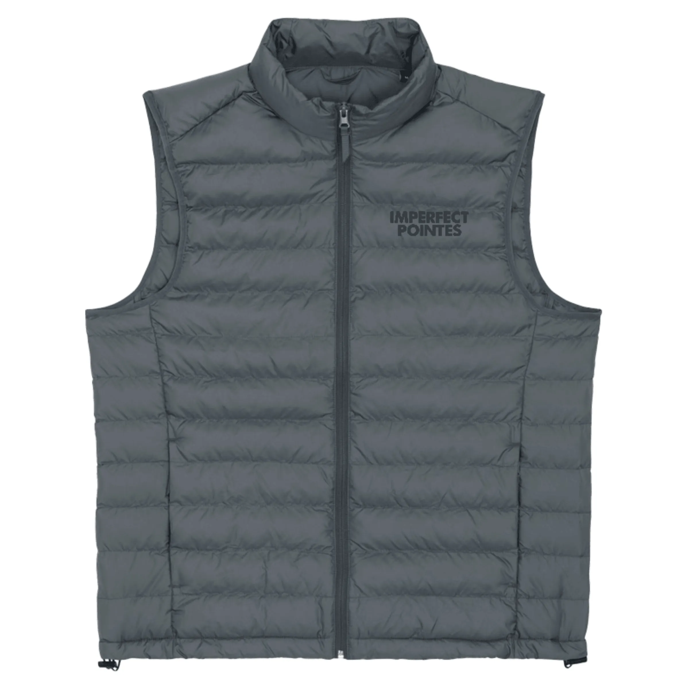 Mens Quilted Bodywarmer Gilet with Embroidered BLACK Logo