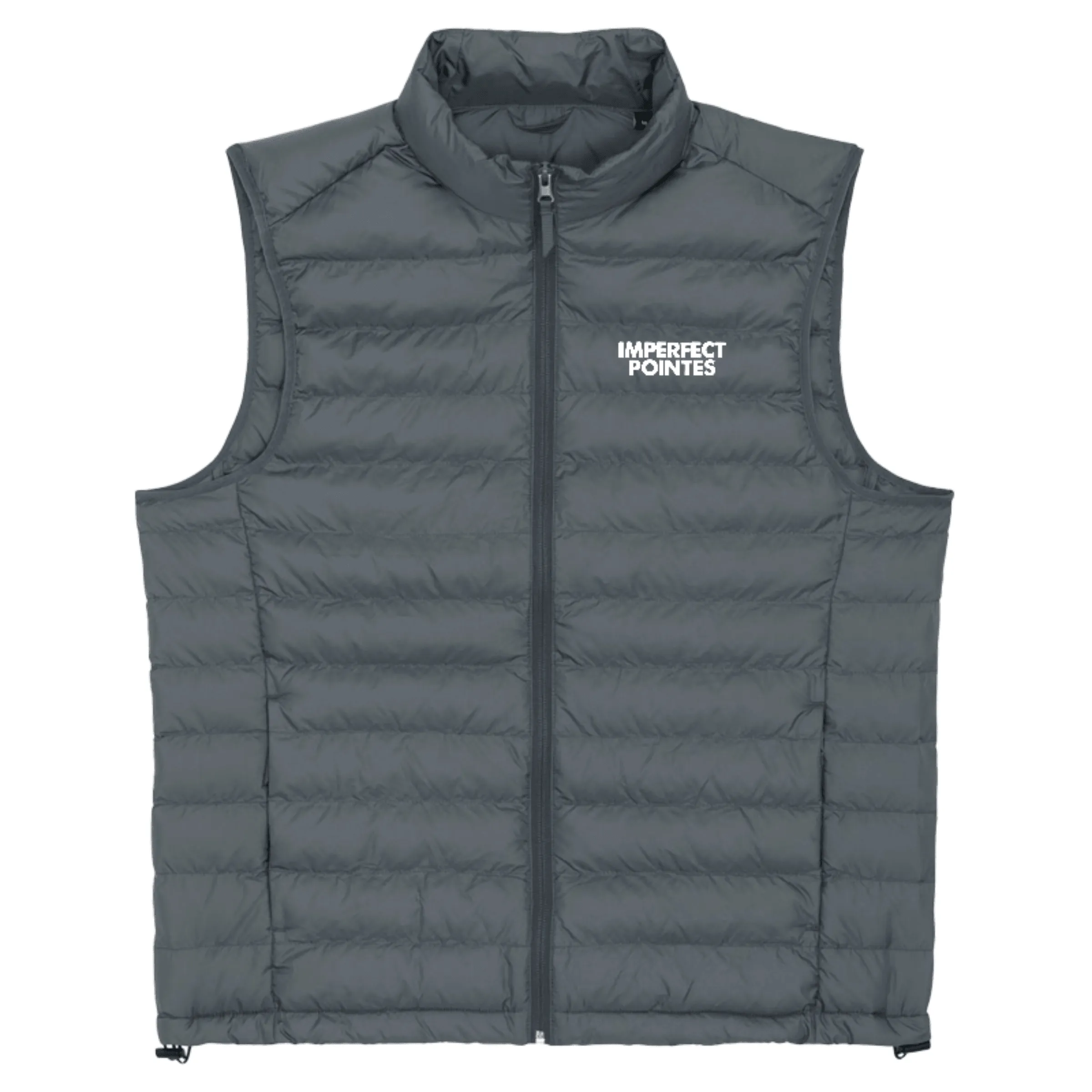 Mens Quilted Bodywarmer Gilet with WHITE embroidered logo