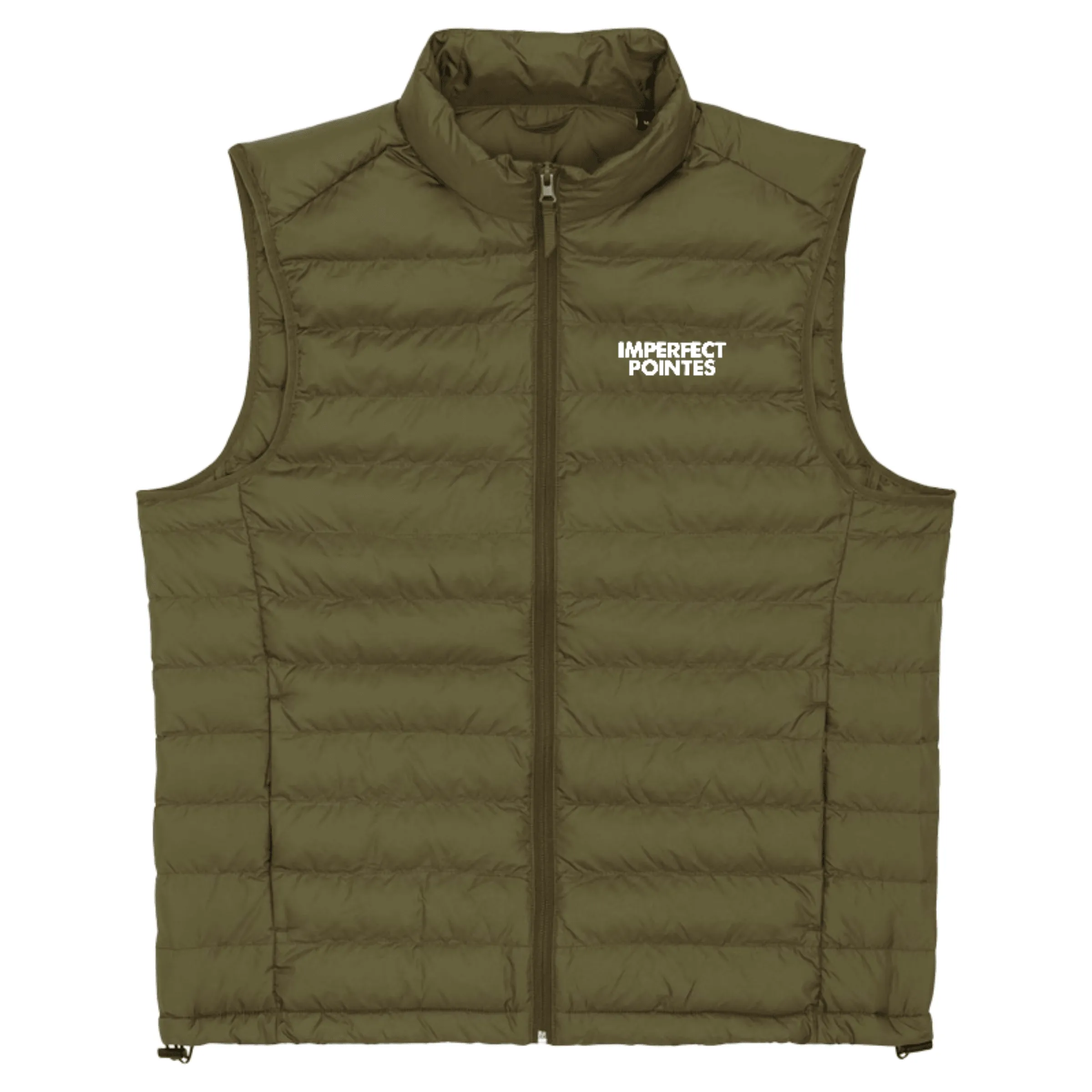 Mens Quilted Bodywarmer Gilet with WHITE embroidered logo