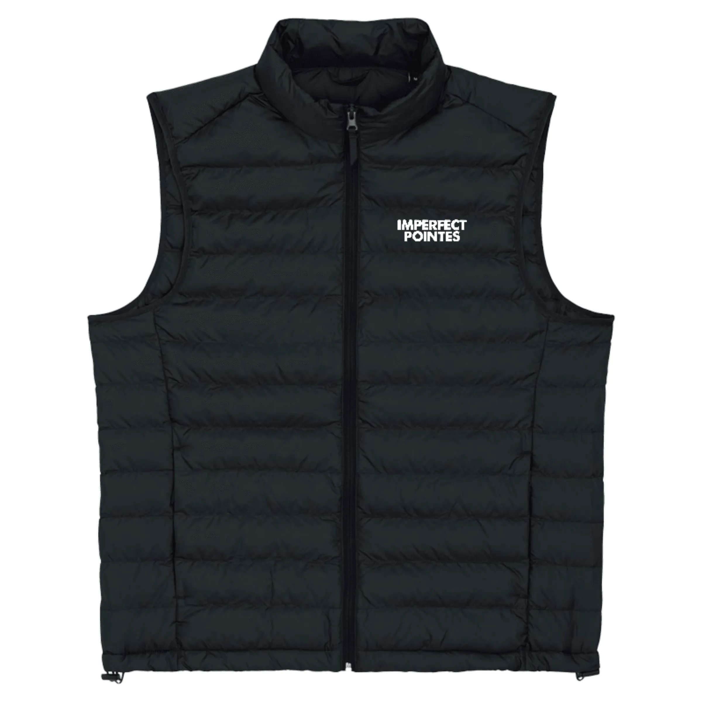 Mens Quilted Bodywarmer Gilet with WHITE embroidered logo