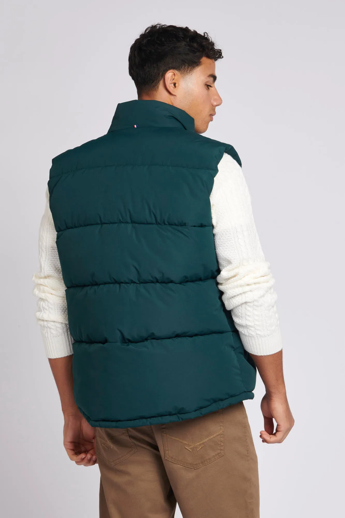 Mens Thick Quilted Gilet in Ponderosa Pine