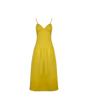 MONACO DRESS CHARTREUSE