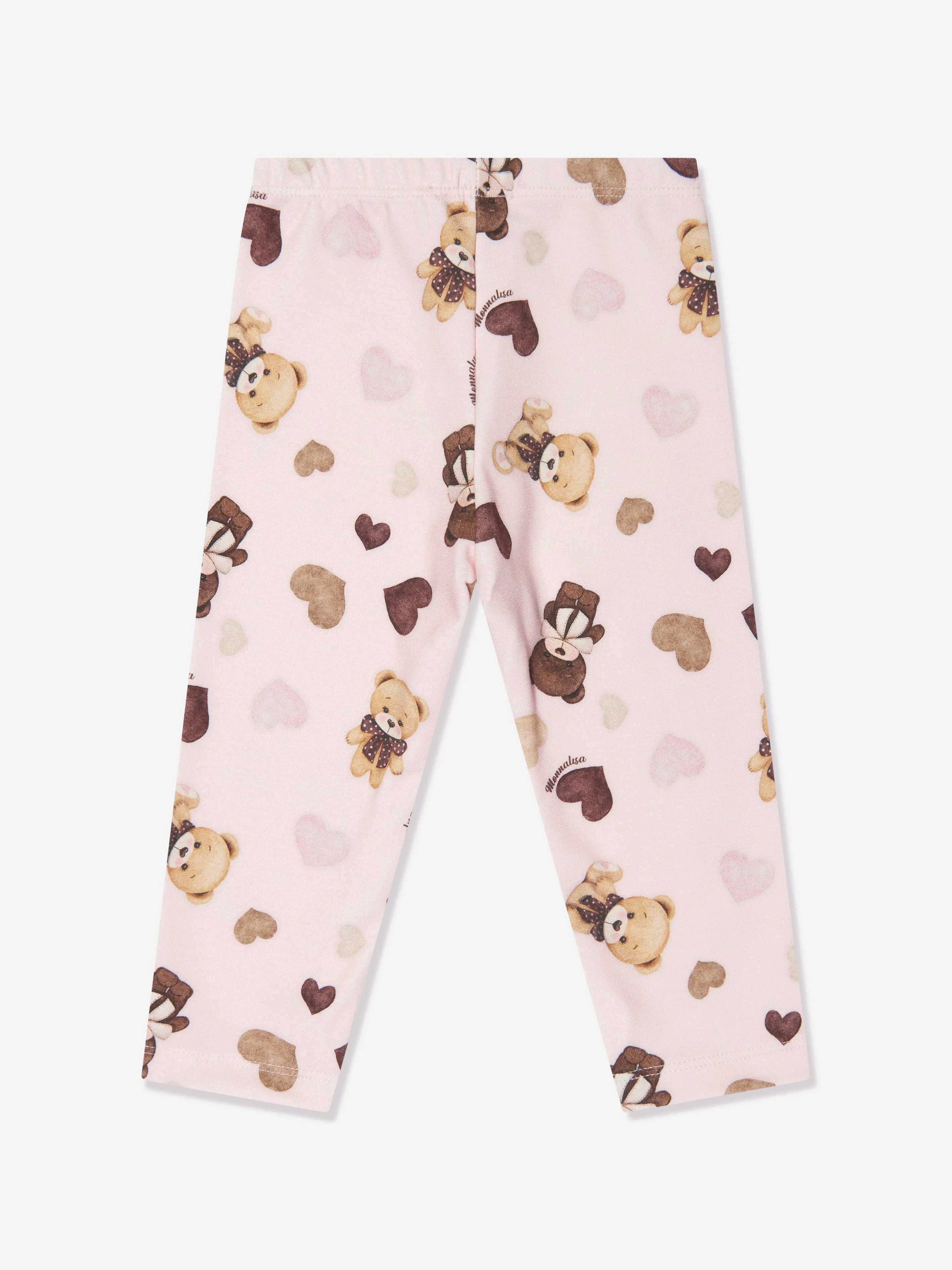 Monnalisa Baby Girls Little Bears Leggings in Pink