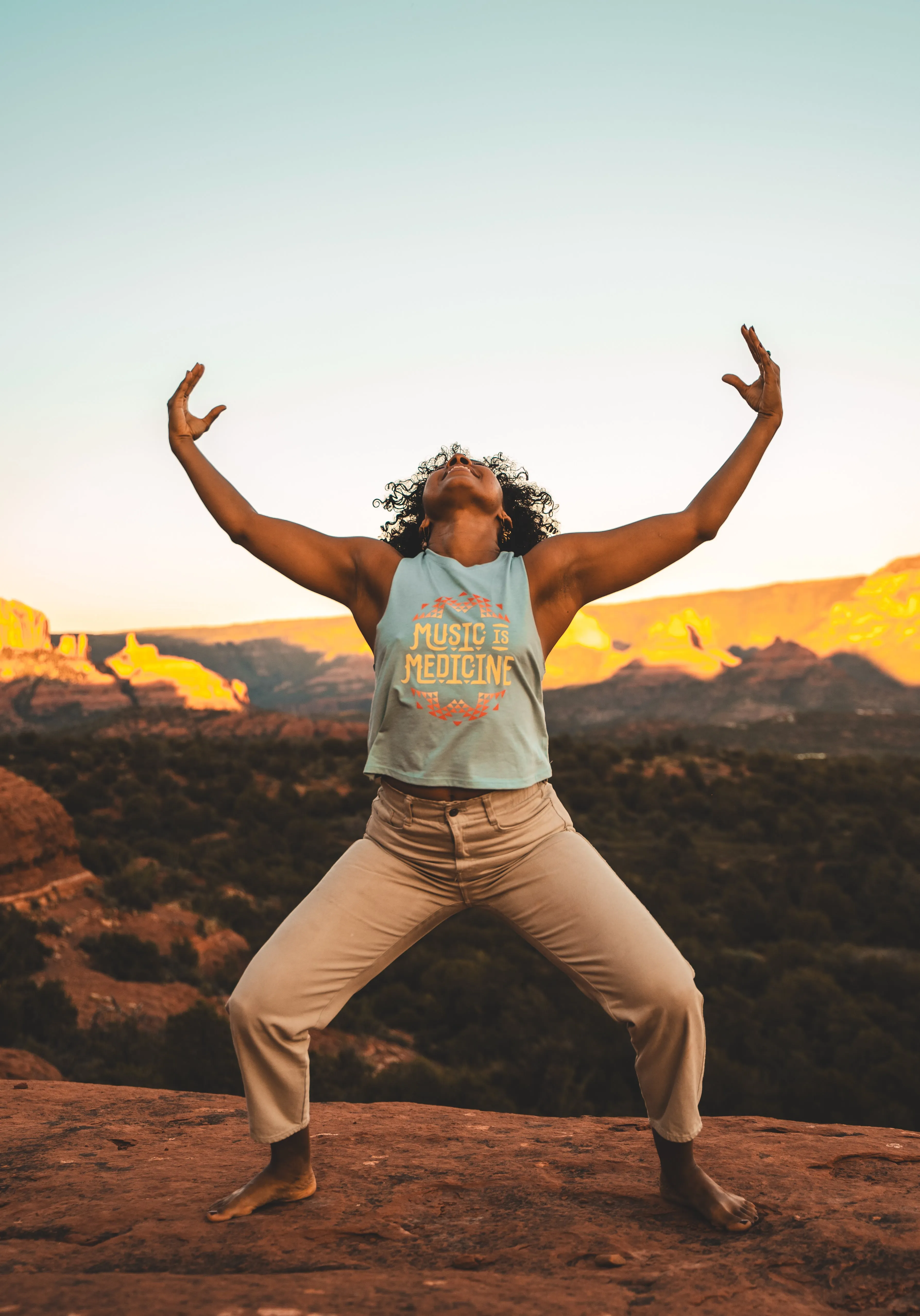 MUSIC IS MEDICINE CROP TANK TOP