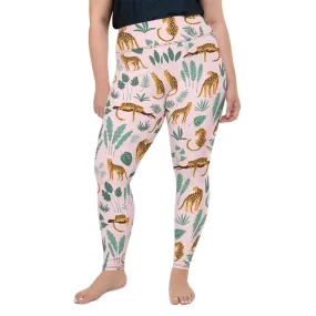 Nature and Leopards Plus Size Leggings