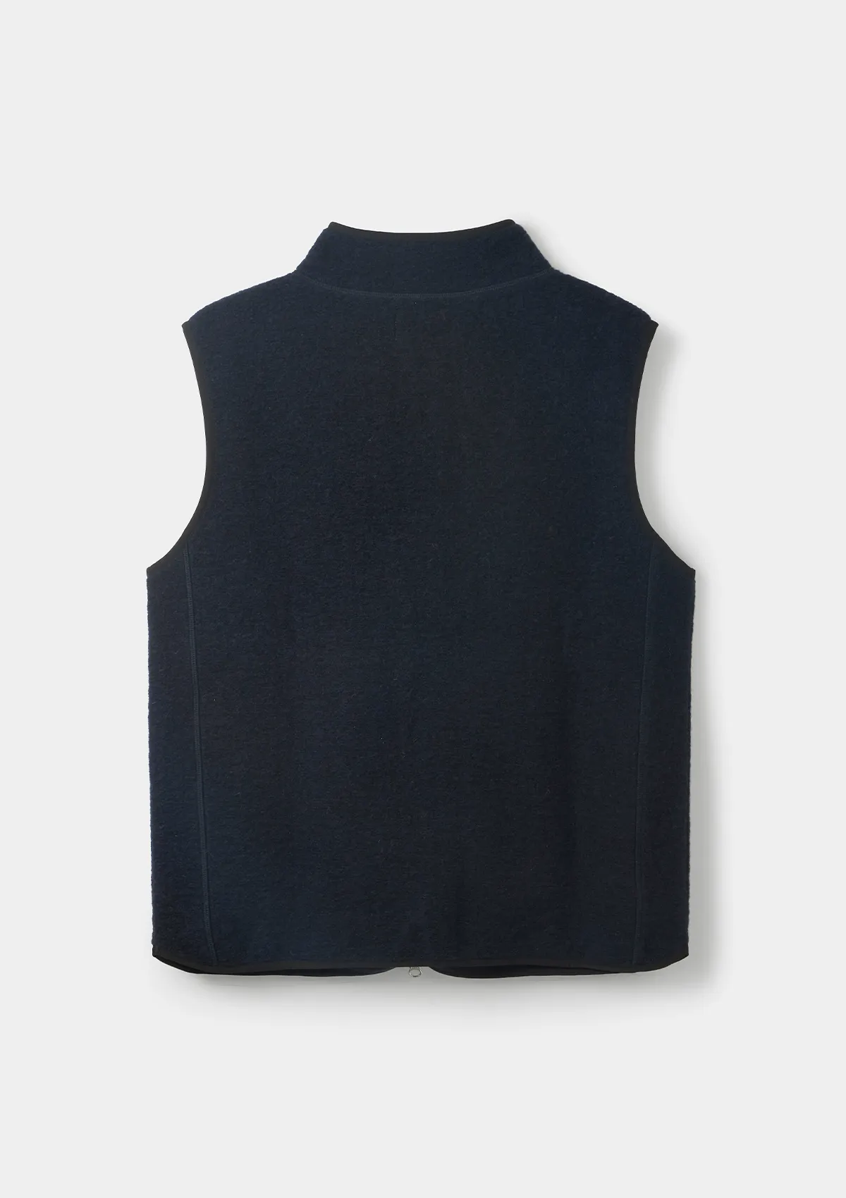 Navy Boiled Wool Gilet