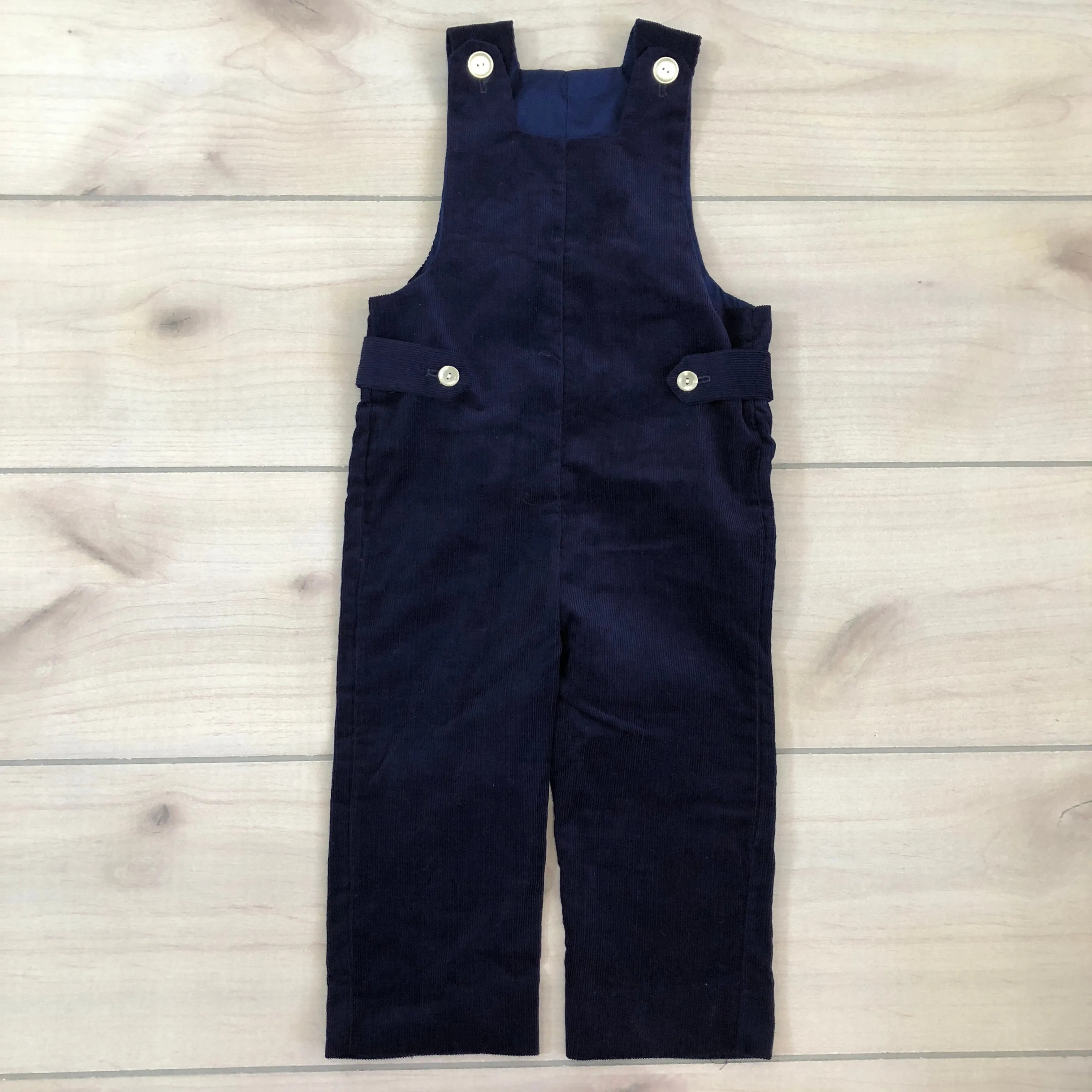 NEW Navy Brushed Corduroy Overall Romper