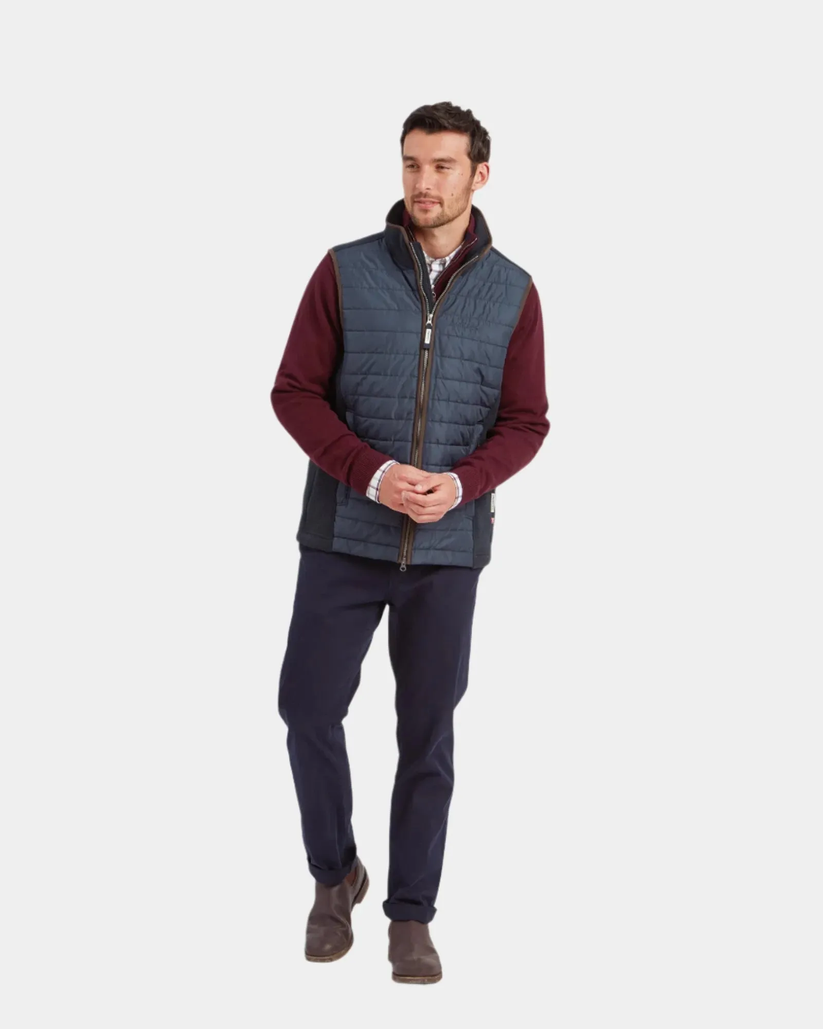 Oakham Petrol Blue Hybrid Gilet