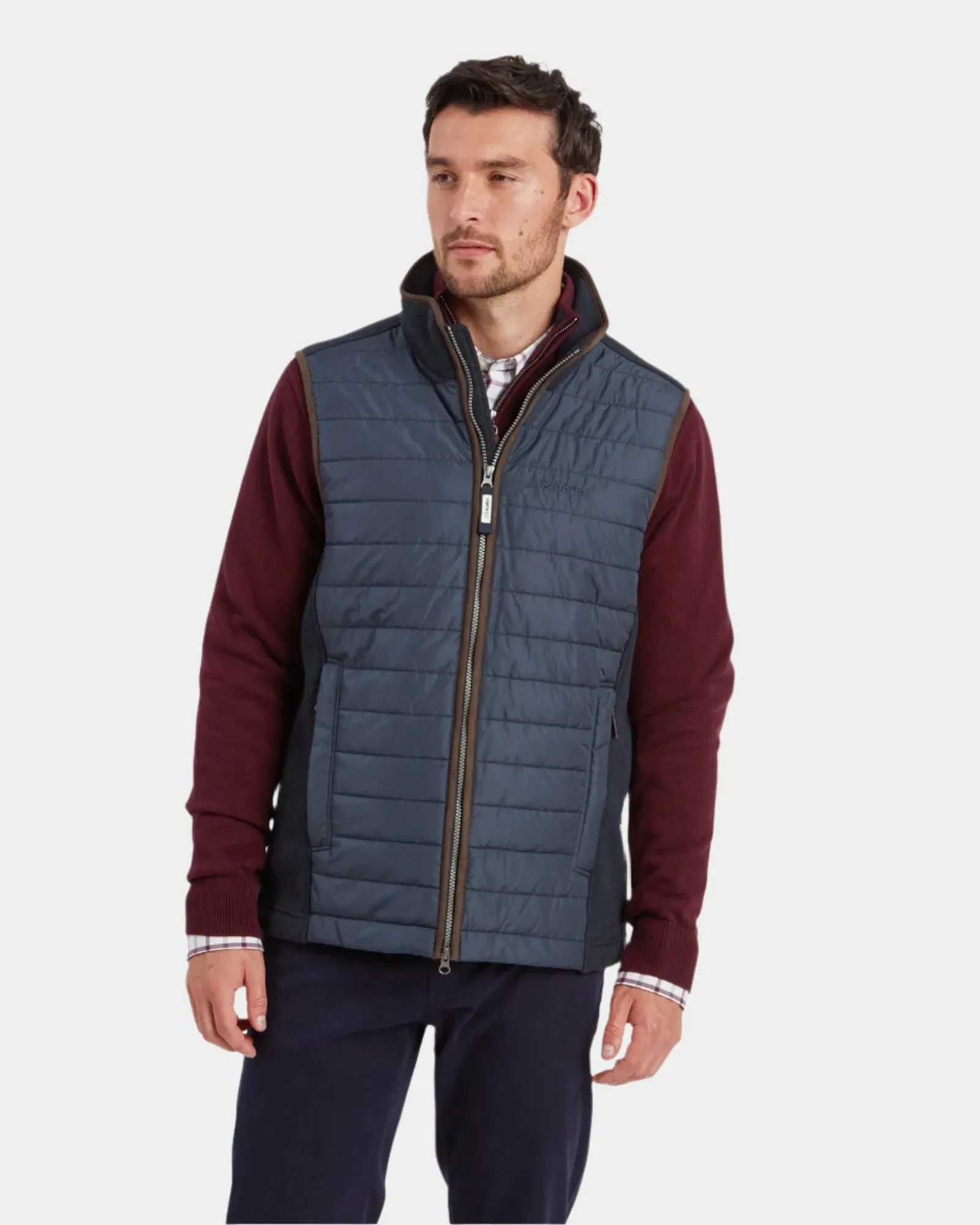 Oakham Petrol Blue Hybrid Gilet