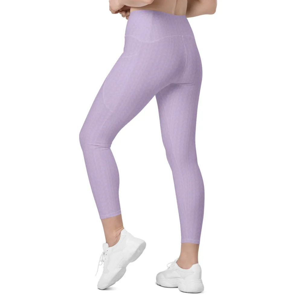 Orchid Fedora High Waisted Leggings with Pockets