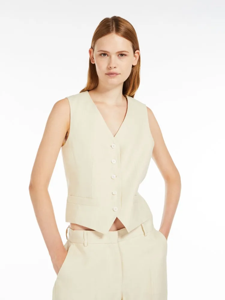 PACCHE LINEN WAISTCOAT