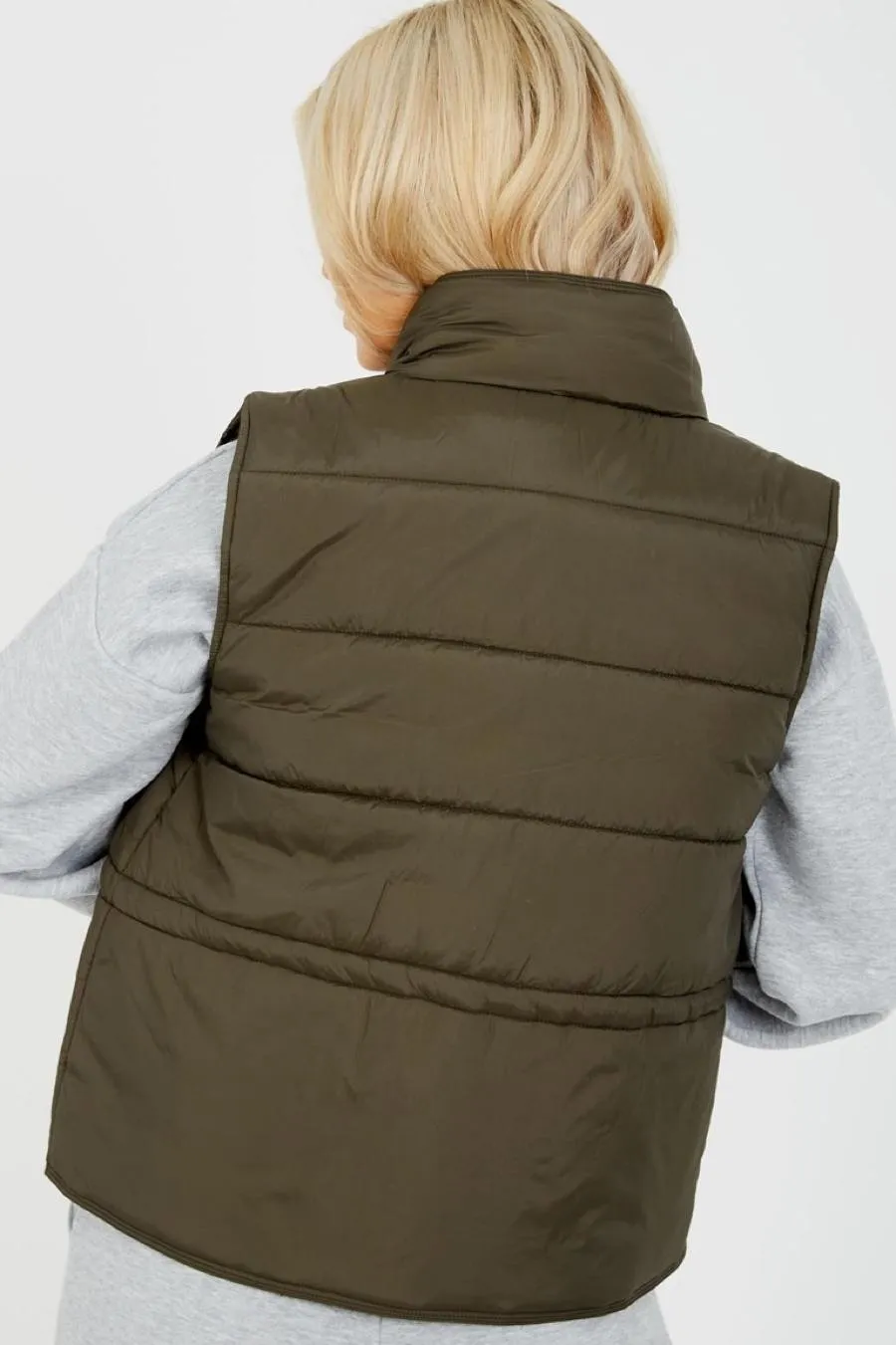 Padded Gilet Waistcoat - Olive