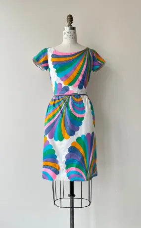 Peacock 1950s Cotton Dress