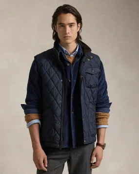 Ralph Lauren The Beaton Quilted Utility Gilet | College Navy