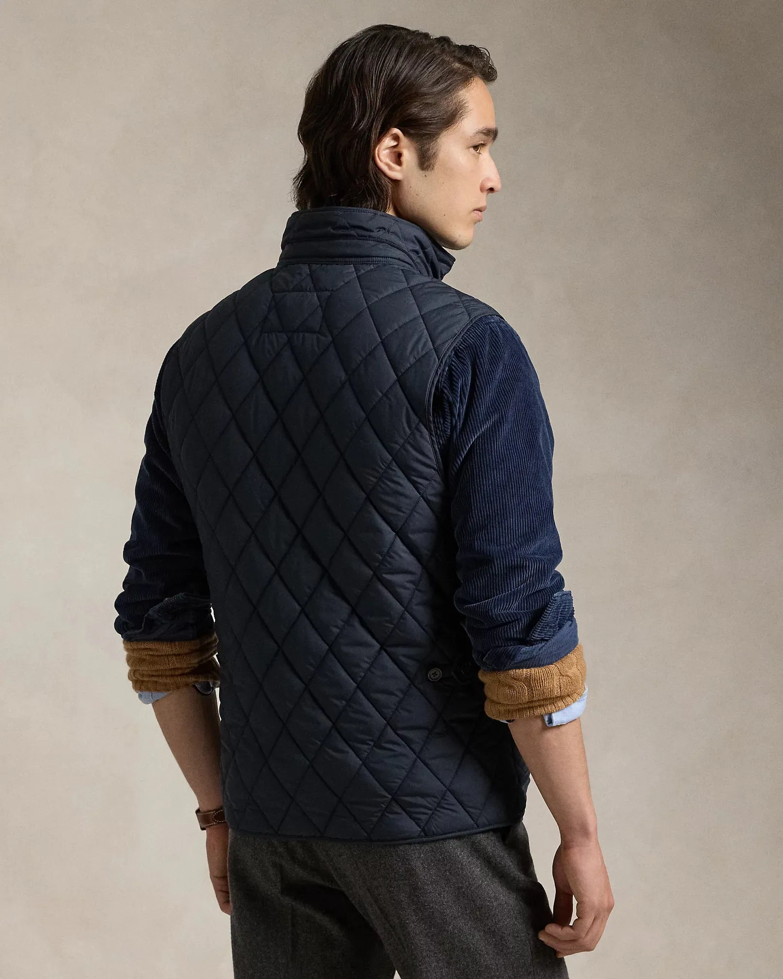 Ralph Lauren The Beaton Quilted Utility Gilet | College Navy