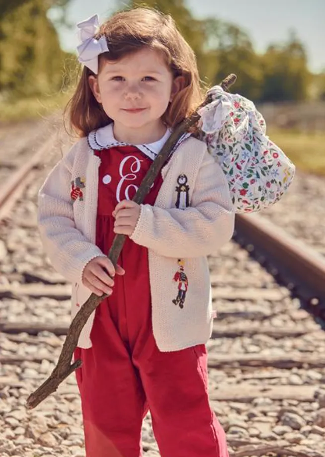 Red Scalloped Overall