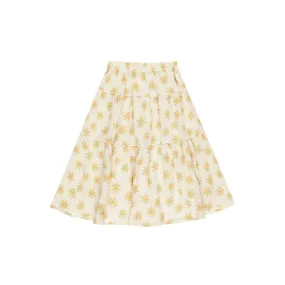 Rylee & Cru Daisies Tiered Midi Skirt