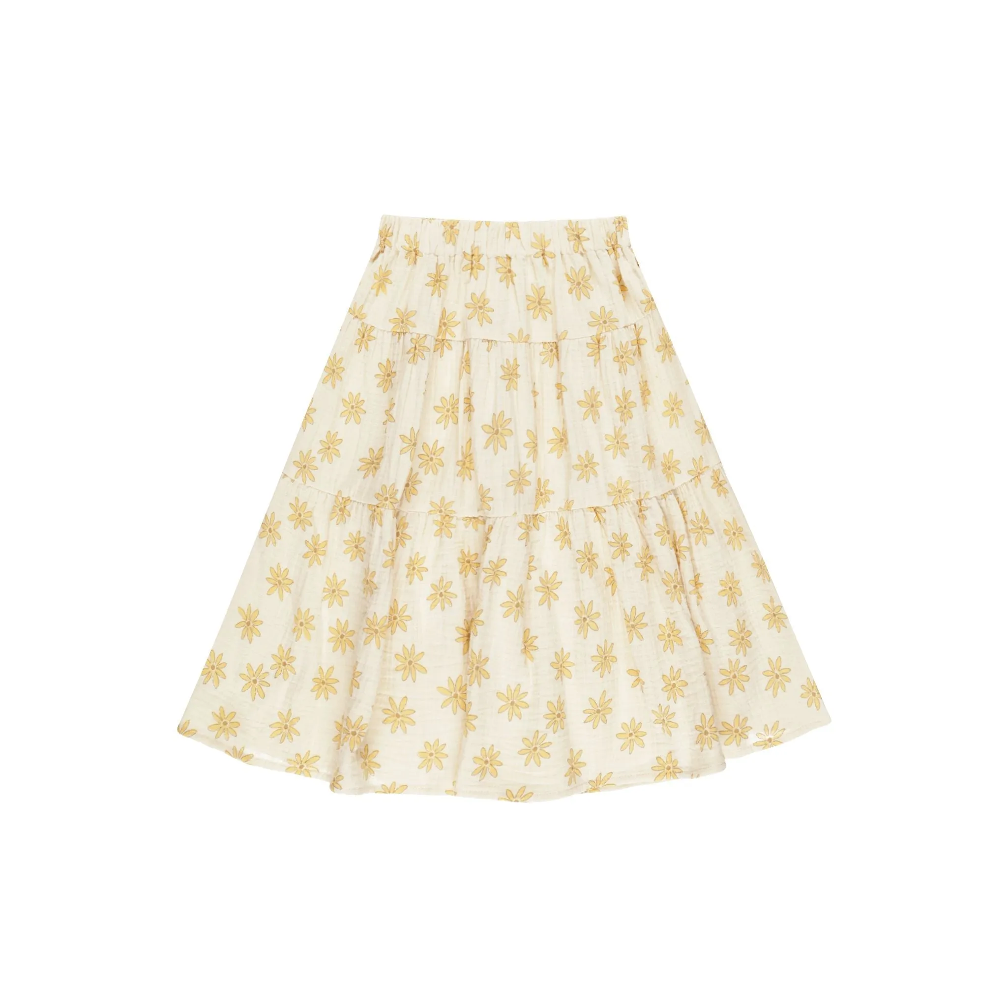 Rylee & Cru Daisies Tiered Midi Skirt