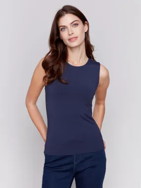 Sleeveless Super Stretch Top - Navy