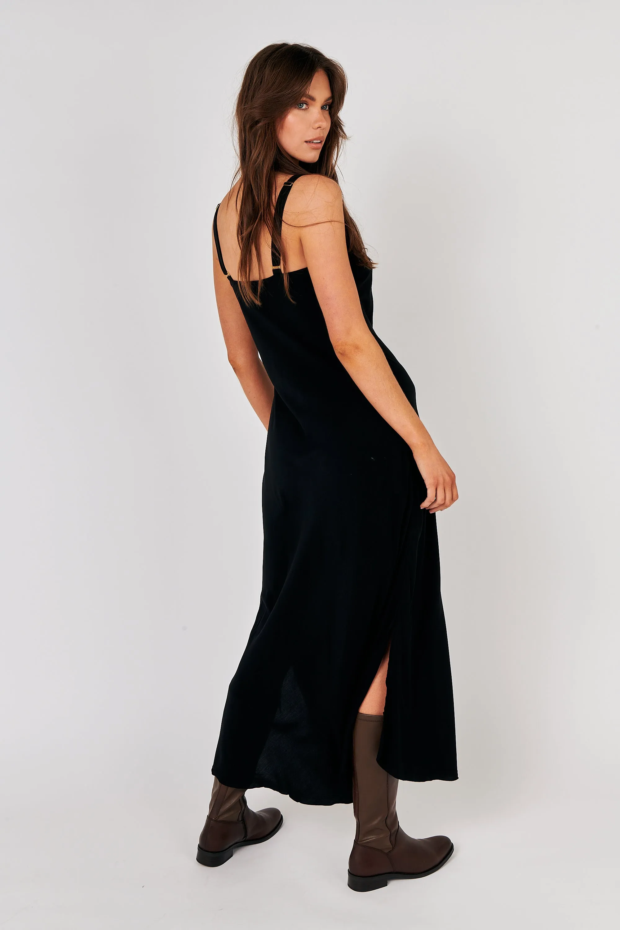 Slip Dress SUPER MAXI | Bias Cut | Black