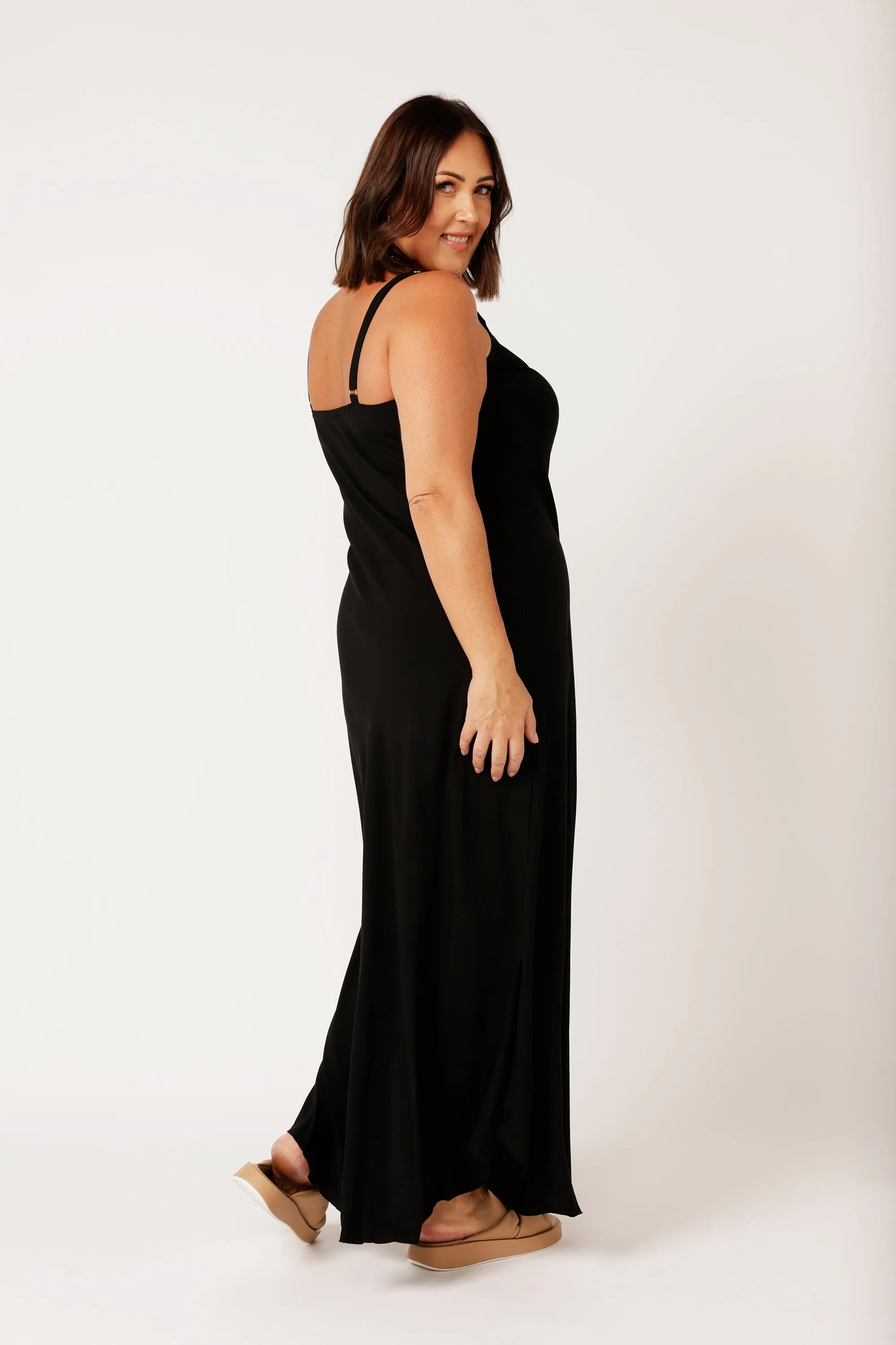 Slip Dress SUPER MAXI | Bias Cut | Black