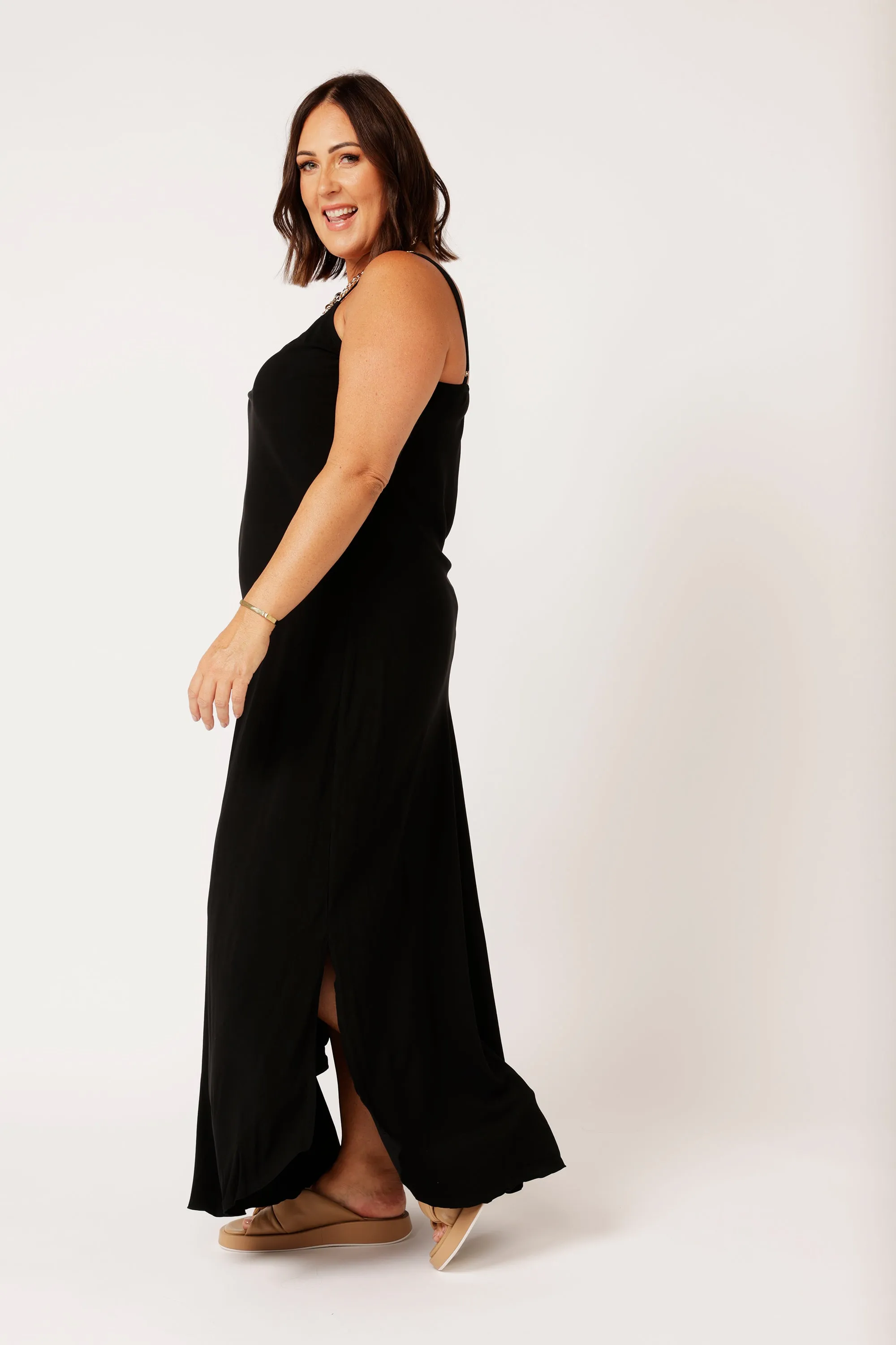 Slip Dress SUPER MAXI | Bias Cut | Black