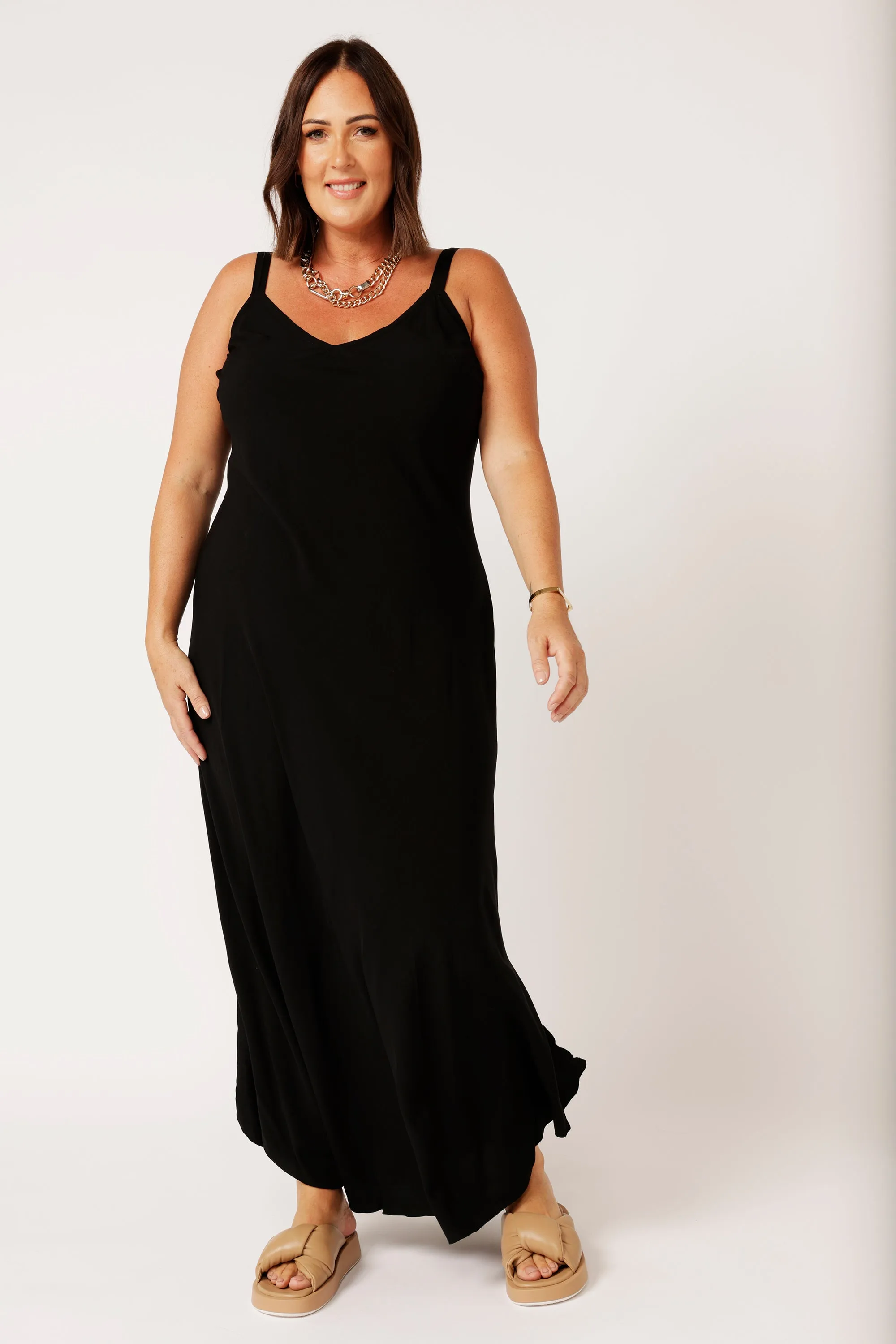 Slip Dress SUPER MAXI | Bias Cut | Black