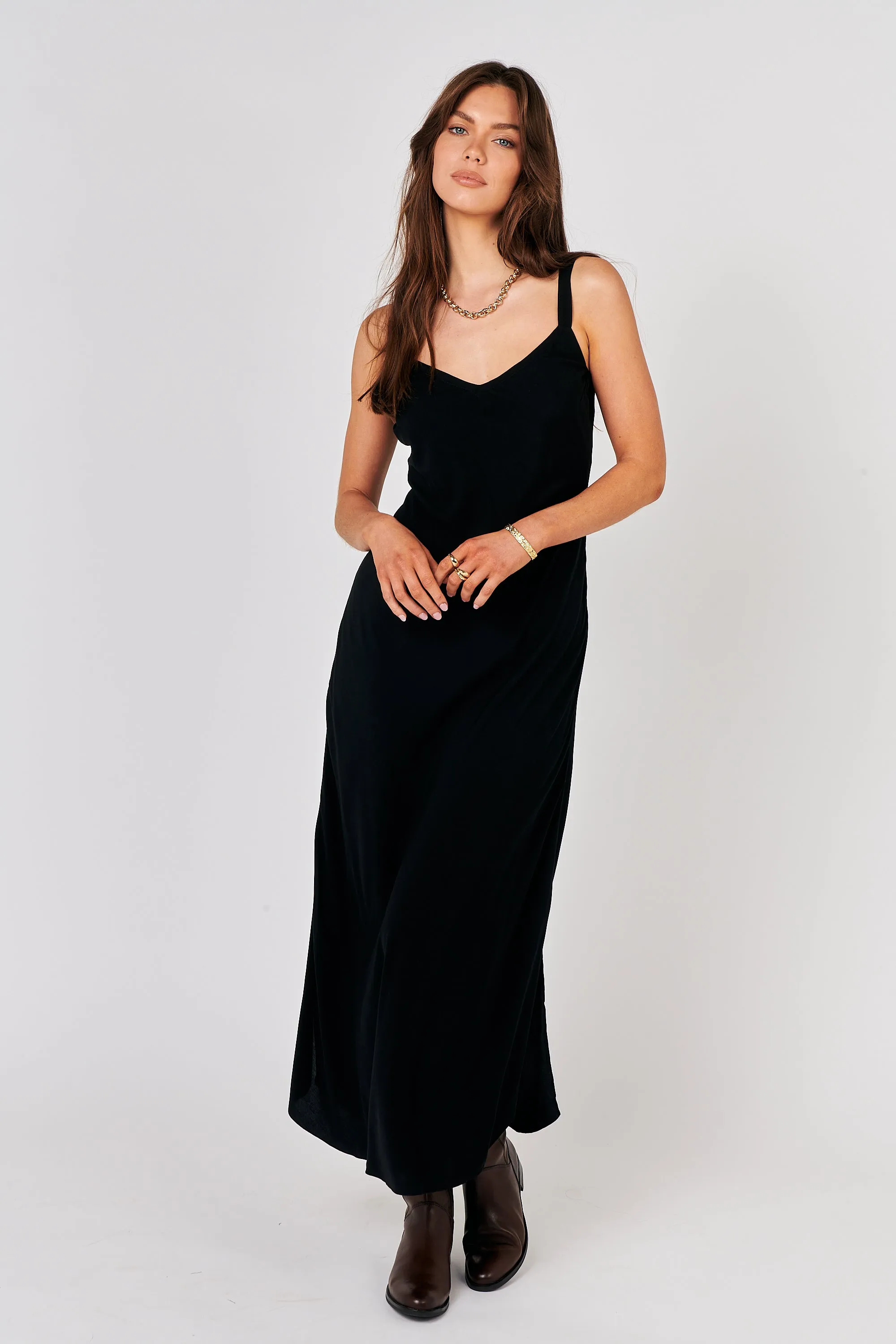 Slip Dress SUPER MAXI | Bias Cut | Black