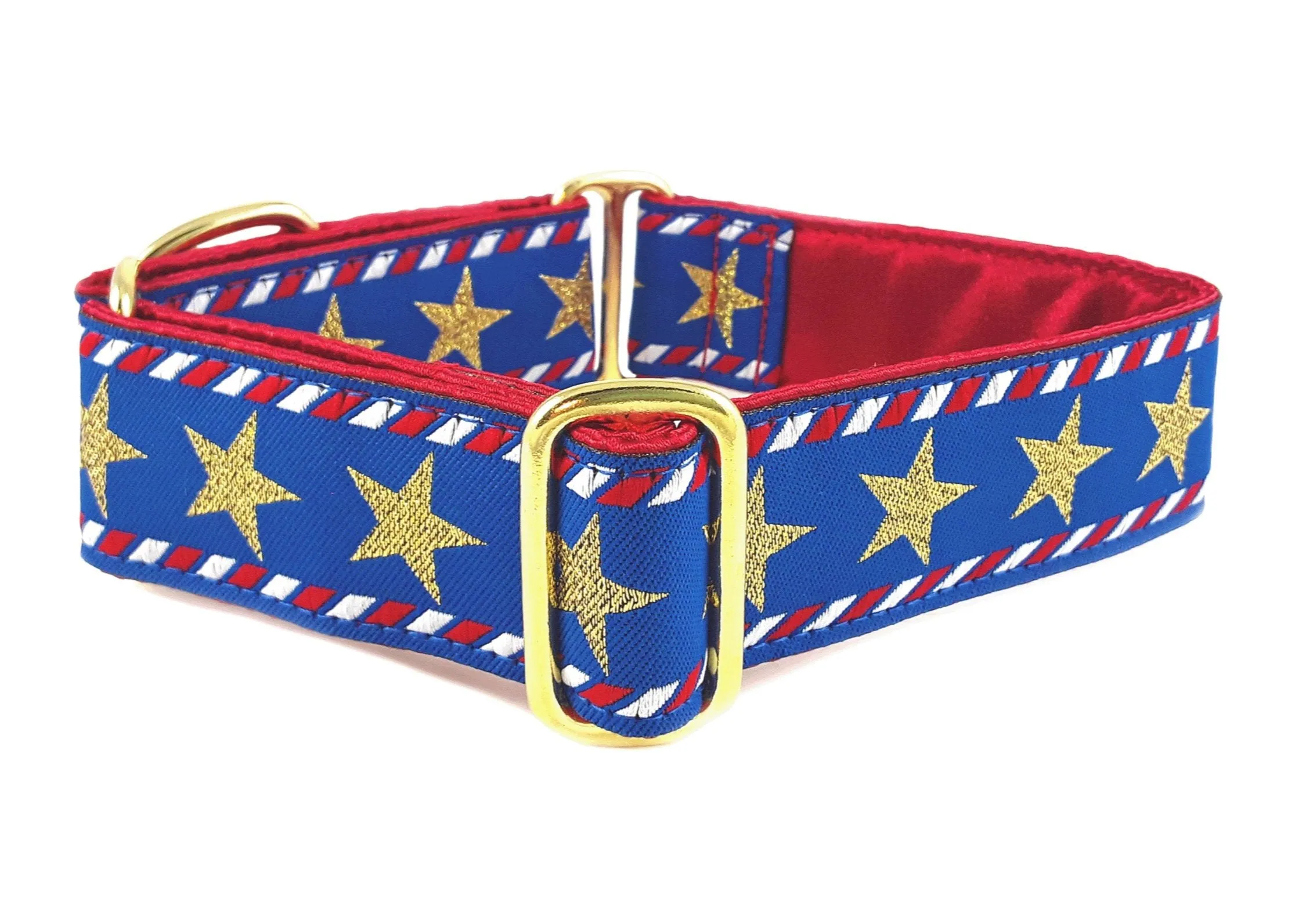 Stars & Stripes - Martingale Dog Collar or Buckle Dog Collar - 1.5" Width