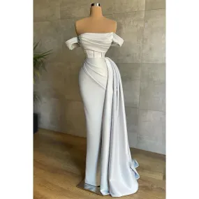 Strapless Pleats Sheath/column Long Formal Dress Birthday Dress