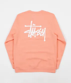 Stussy Basic Stussy Crewneck Sweatshirt - Salmon