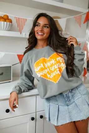 Sweet Orange Heart Sweatshirt