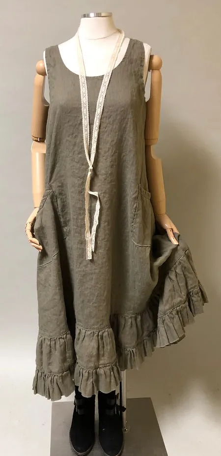 Tessa Slip Dress in Linen, USA