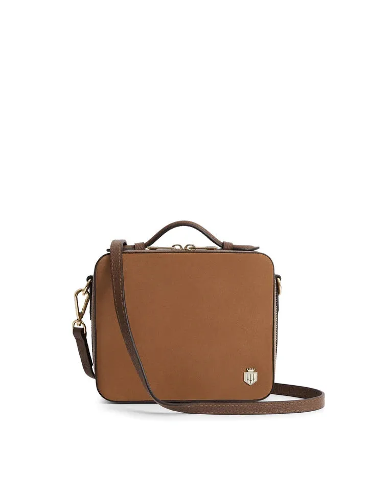 The Buckingham Women's Crossbody Bag - Tan Suede