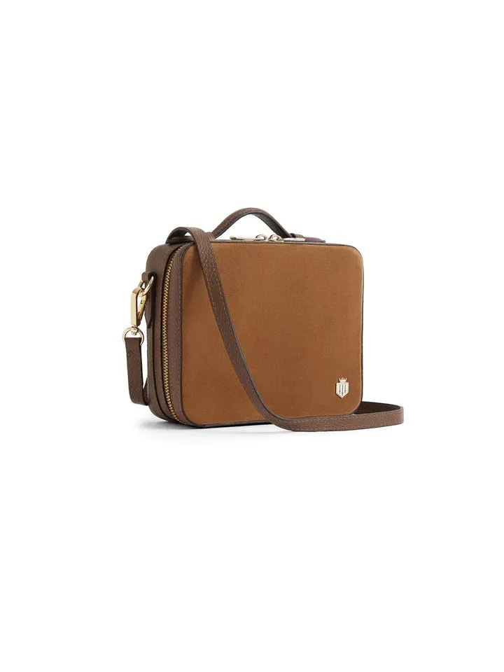 The Buckingham Women's Crossbody Bag - Tan Suede