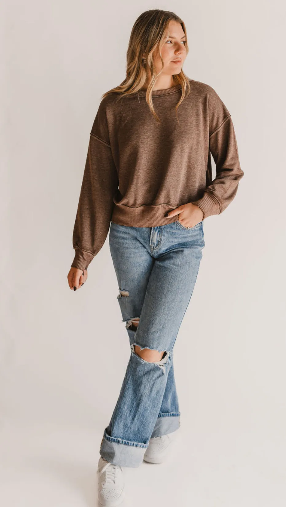 The Cropped Classic Crewneck Sweatshirt