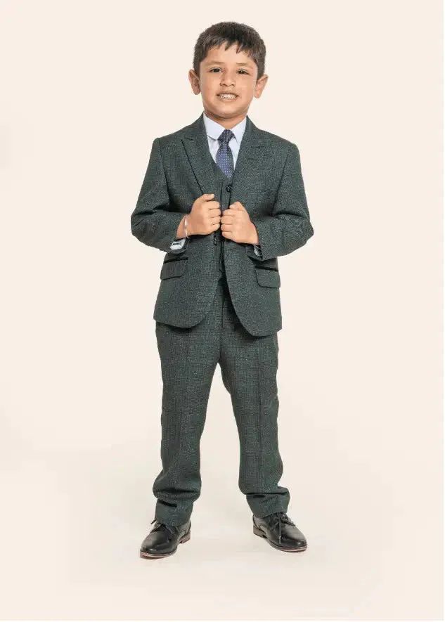 Three-Piece Suit for Children - Olive Green