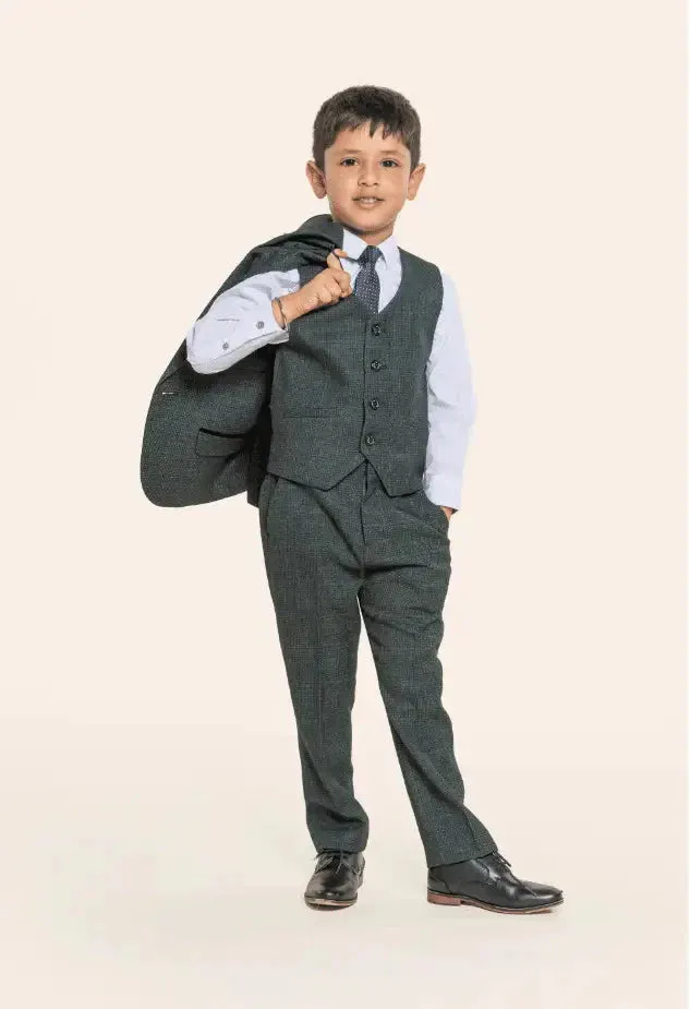 Three-Piece Suit for Children - Olive Green