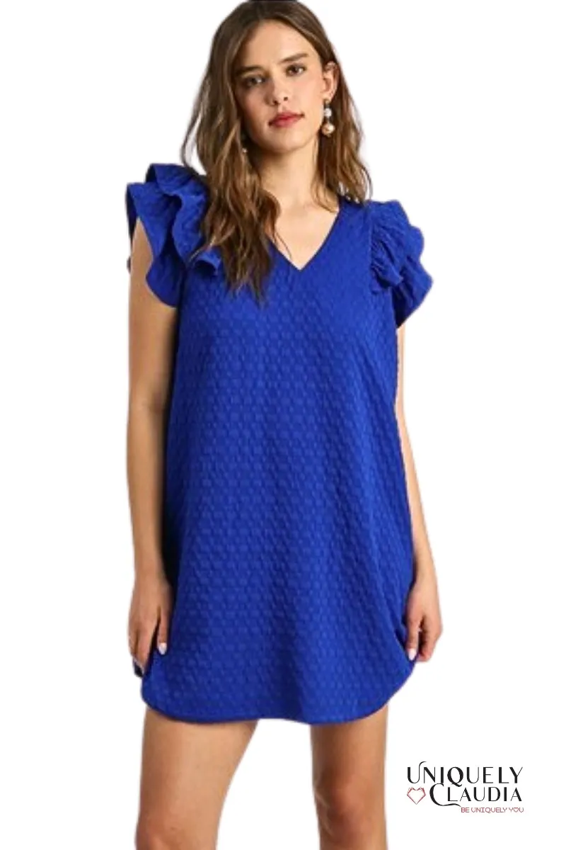 Trish Ruffle Sleeve Mini Dress