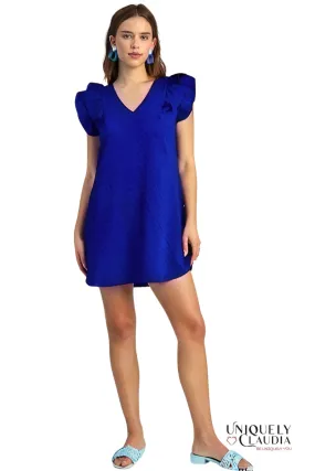 Trish Ruffle Sleeve Mini Dress