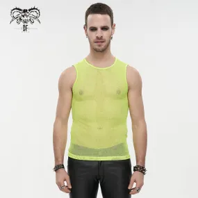 TT19703 iridescent Diamond-shaped net basic style men vest