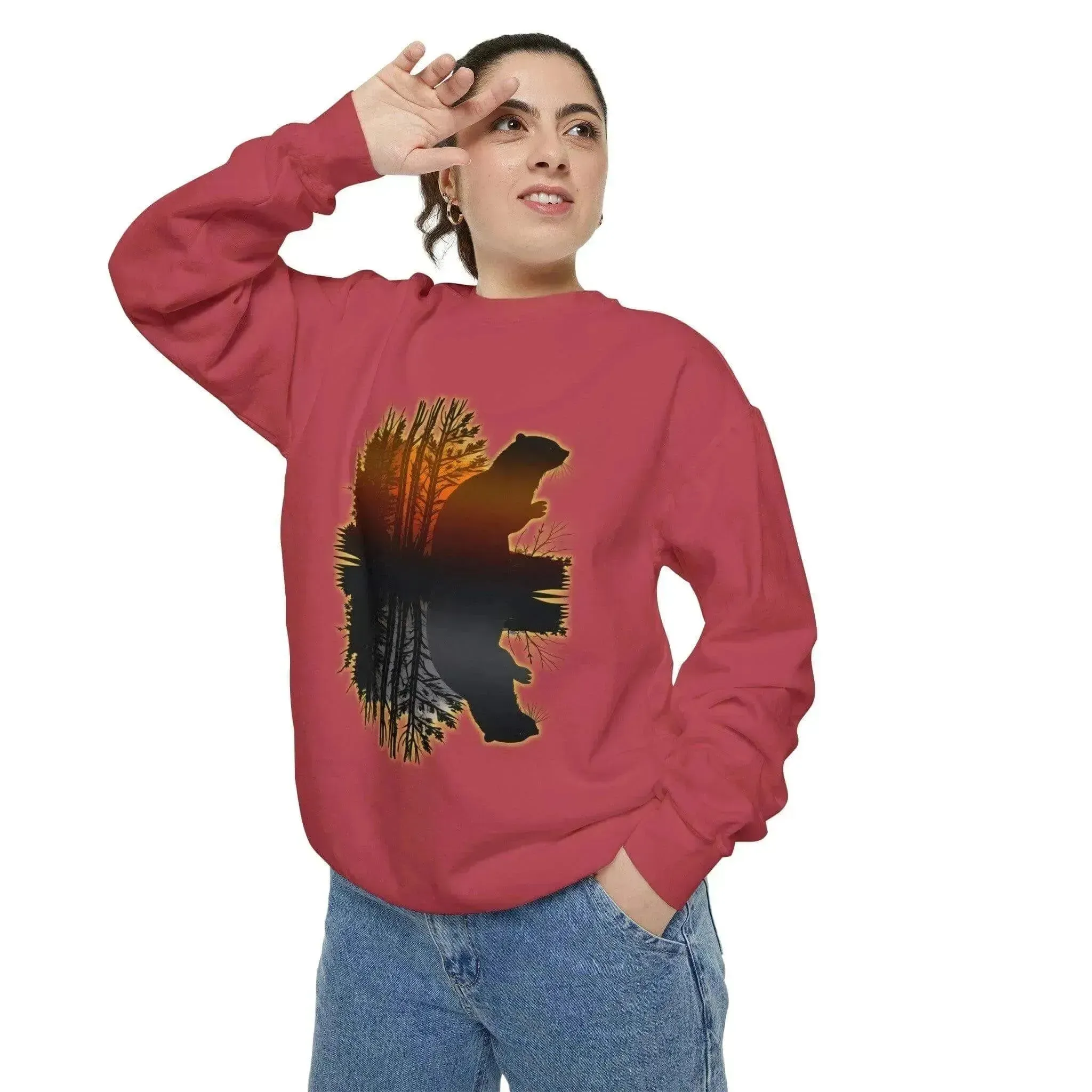 Vintage Aesthetic Beaver Sport Style Sweatshirt