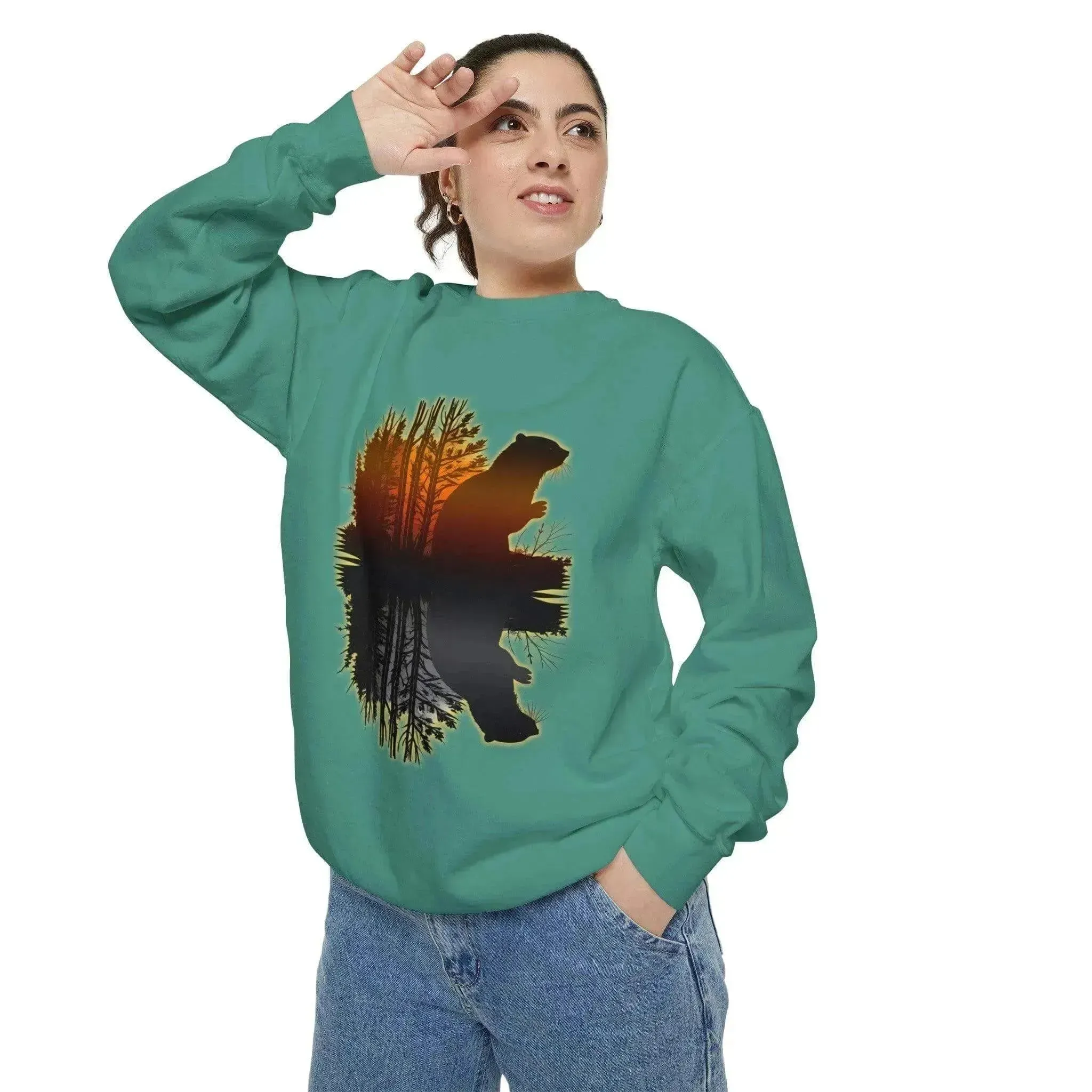 Vintage Aesthetic Beaver Sport Style Sweatshirt