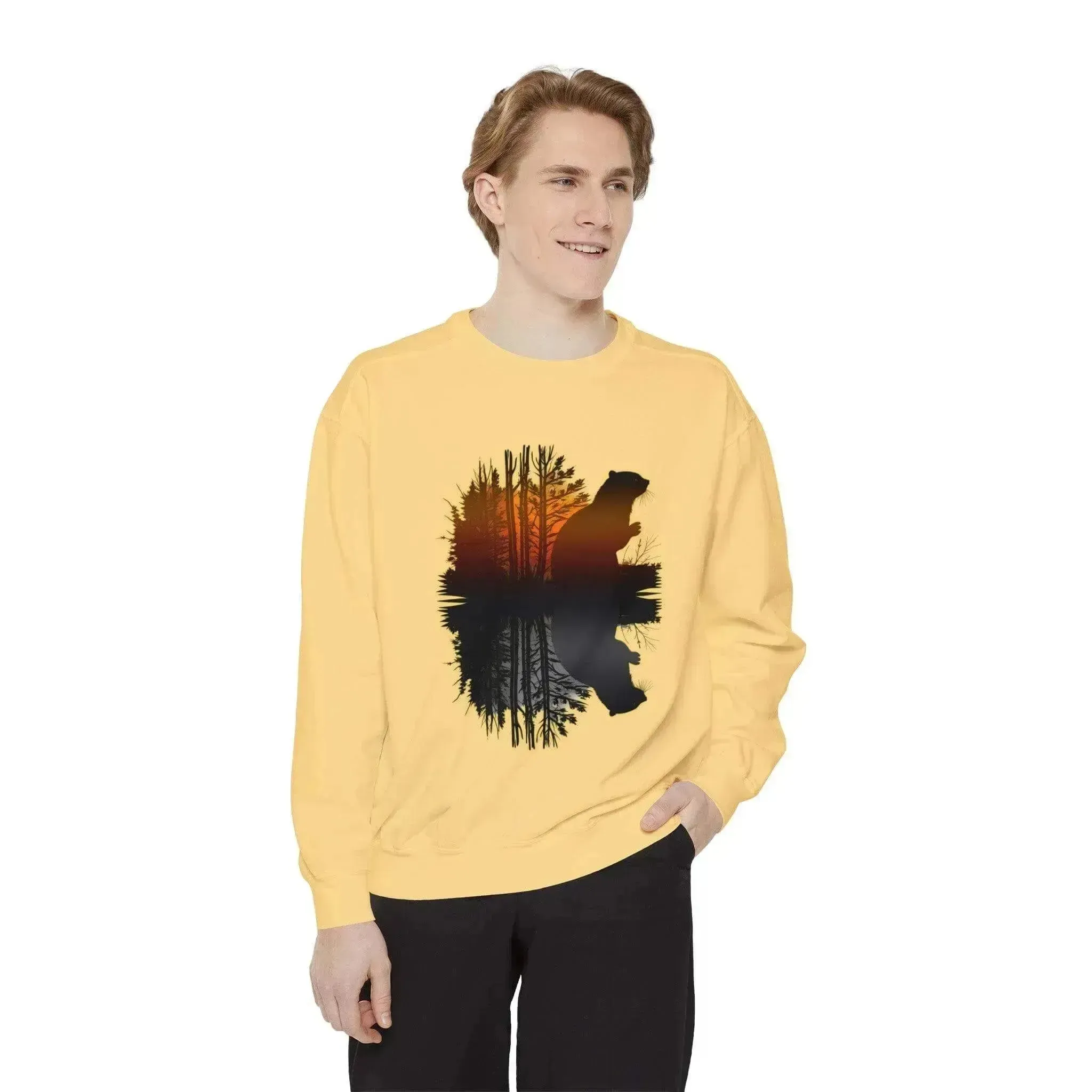 Vintage Aesthetic Beaver Sport Style Sweatshirt